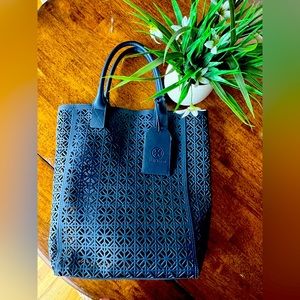 SOLD Tory Burch Perforated Weekender Tote Bag